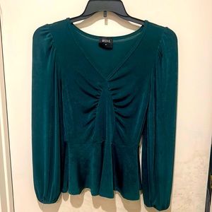 Women's green holiday blouse
